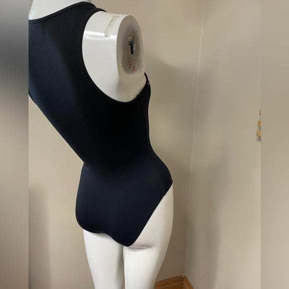 DIVIDED Black High Neck Bodysuit With Edgy Silver Embellishments XS - Picture 4 of 13